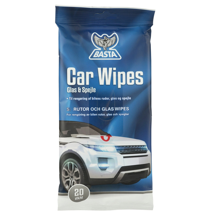 Basta Car Wipes glas & spejle 20 stk.